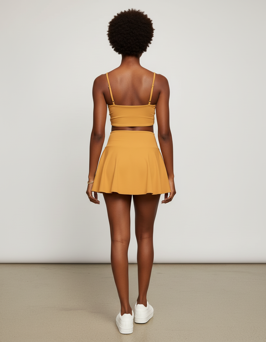 Jupe Patineuse Jaune Moutarde