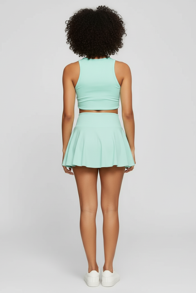 Ensemble Crop Top Jupe Patineuse