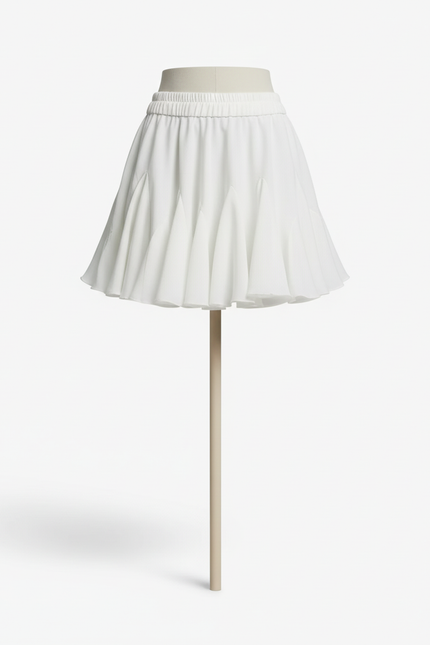 Jupe Patineuse Blanche Fluide Élégante