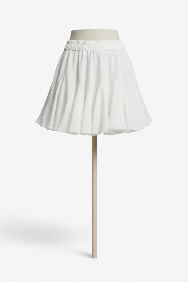 Jupe Patineuse Blanche Fluide Élégante