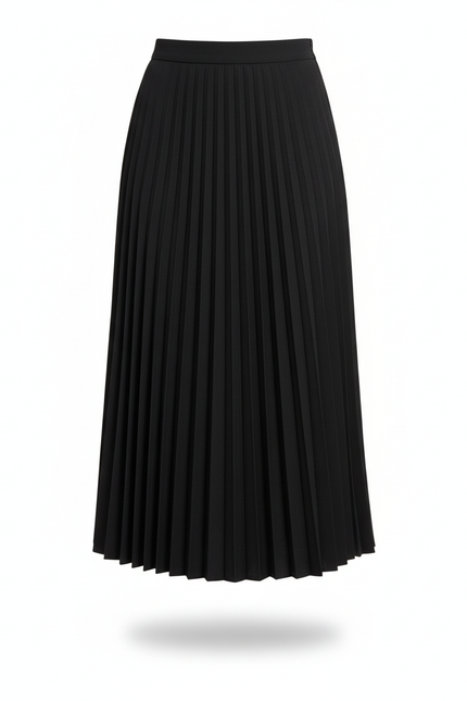 Jupe Patineuse Noire Plissée Vintage