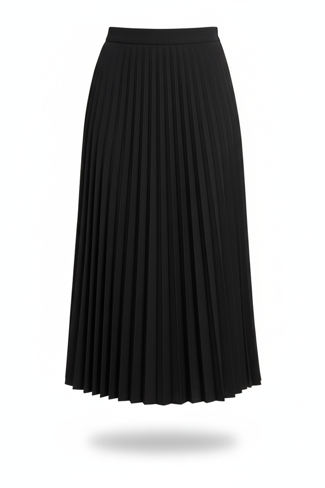 Jupe Patineuse Noire Plissée Vintage