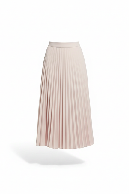 Jupe Patineuse Plissée Rose Pâle Fluide