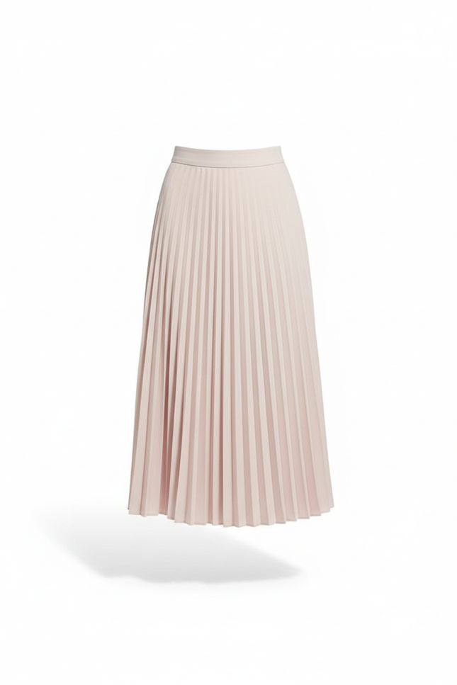 Jupe Patineuse Plissée Rose Pâle Fluide