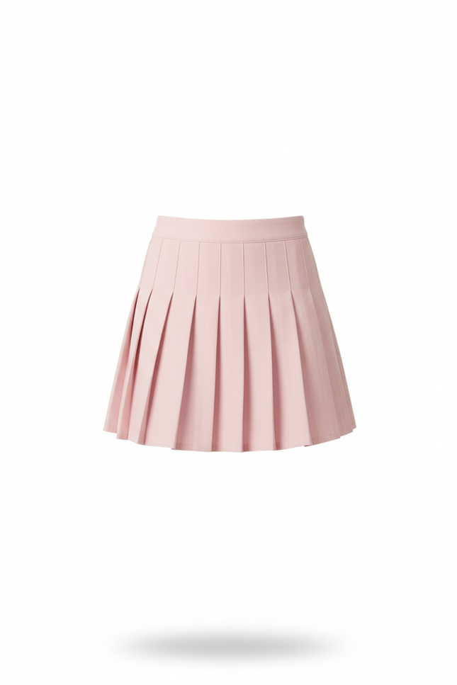 Jupe Patineuse Rose Pâle Plissée Chic