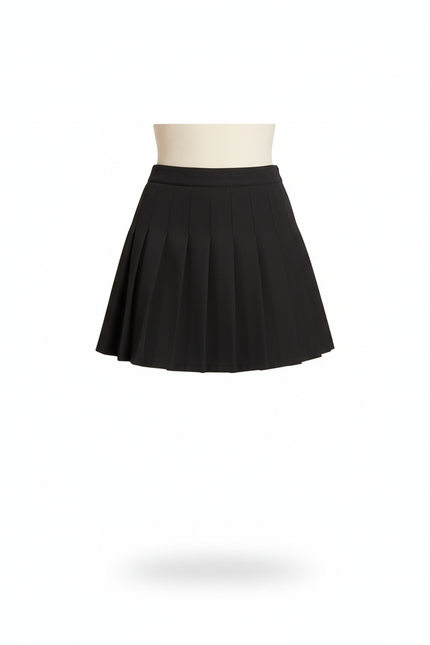 Jupe Patineuse Noire Plissée Chic Moderne