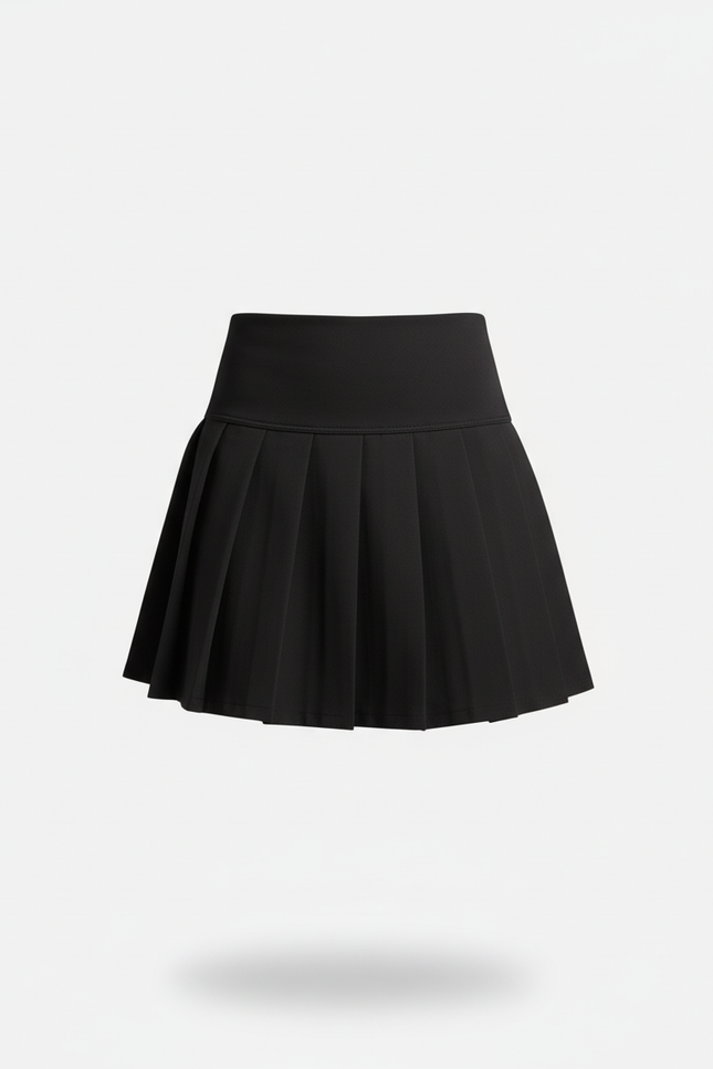 Jupe Patineuse Plissée Taille Haute Y2K