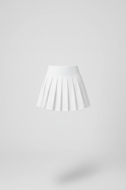 Jupe Patineuse Blanche Plissée Sport