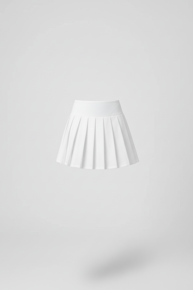 Jupe Patineuse Blanche Plissée Sport