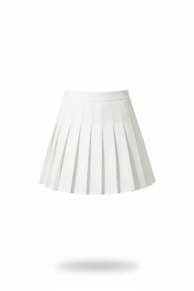 Jupe Patineuse Blanche Plissée Chic Lumineuse