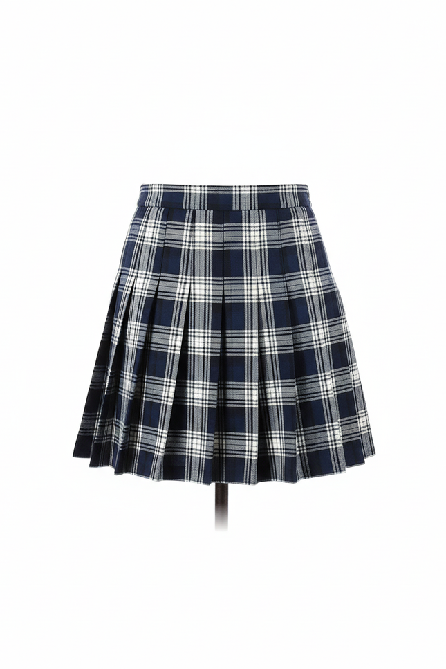 Jupe Patineuse Plaid Plissée Chic