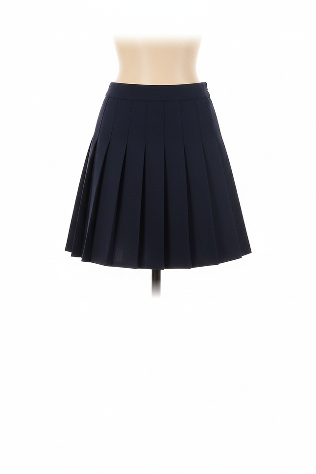 Jupe Patineuse Bleue Marine Plissée Chic Raffinée