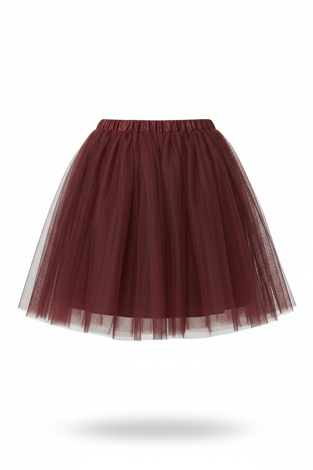 Jupe Patineuse Bordeaux Femme