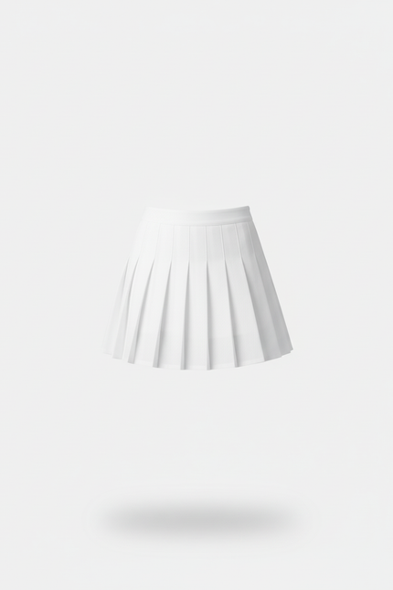 Jupe Patineuse Blanche Plissée Fluide