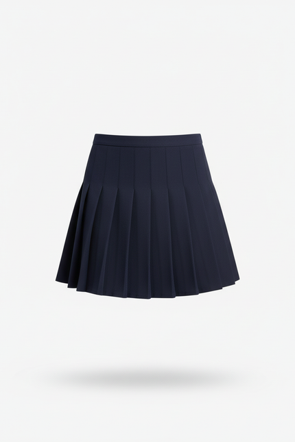 Jupe Patineuse Bleue Marine Plissée Chic Moderne