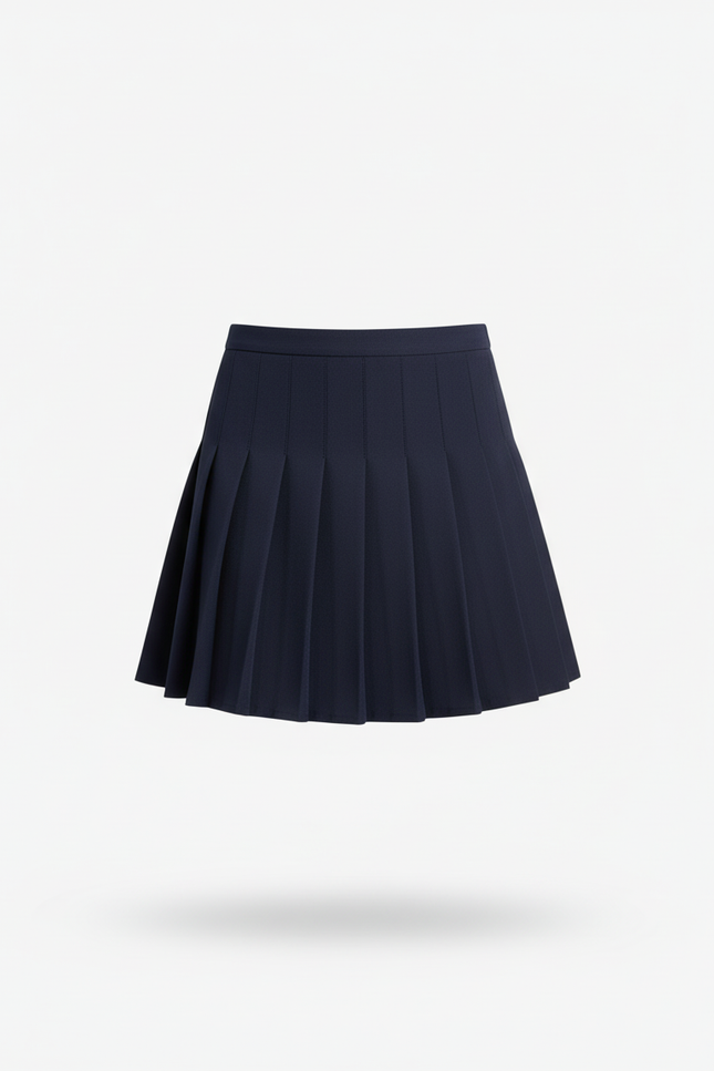 Jupe Patineuse Bleue Marine Plissée Chic Moderne