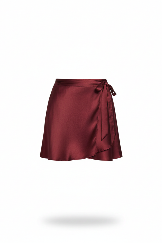 Jupe Patineuse Rouge Satinée Élégante