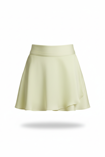 Jupe Patineuse Vert Pâle Satinée Fluide