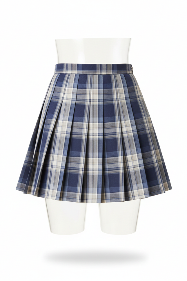Jupe Patineuse Plissée Carreaux Preppy