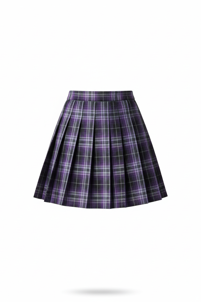 Jupe Patineuse Plissée Écossaise Preppy
