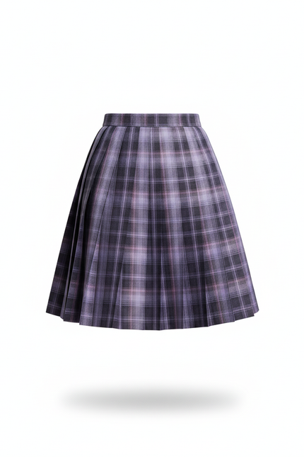 Jupe Patineuse Carreaux Violet Preppy