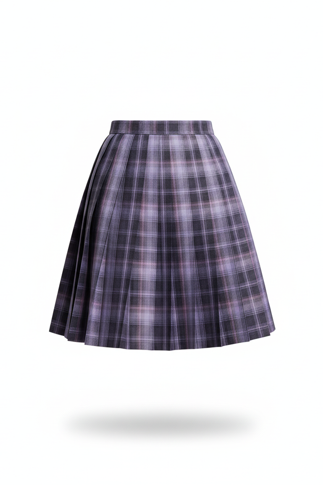 Jupe Patineuse Carreaux Violet Preppy