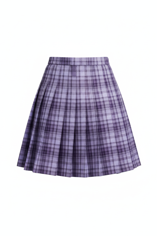 Jupe Patineuse Violette Écossaise Preppy