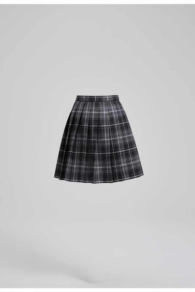 Jupe Patineuse Plissée Carreaux