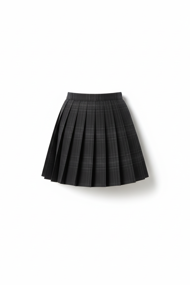 Jupe Patineuse Plaid Plissée Preppy Tendance