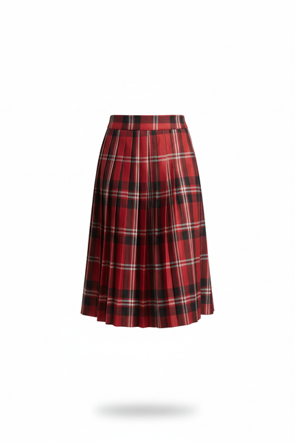 Jupe Patineuse Écossaise Plissée Chic