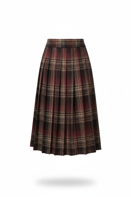Jupe Patineuse Plissée Écossaise