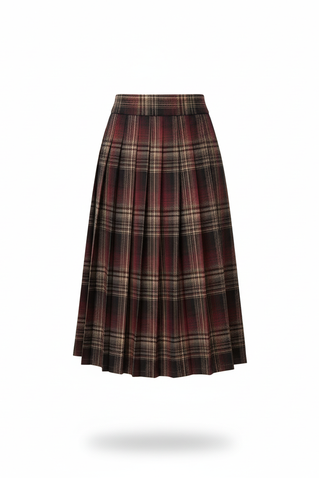 Jupe Patineuse Plissée Écossaise