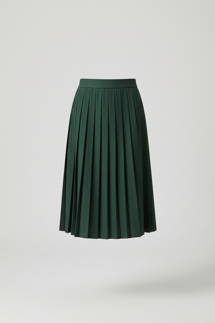 Jupe Patineuse Verte Plissée Élégante