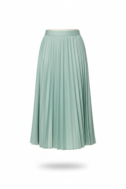Jupe Patineuse Menthe Plissée Fluide