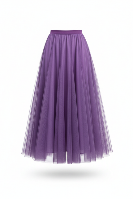 Jupe Patineuse Tulle Violette Élégante
