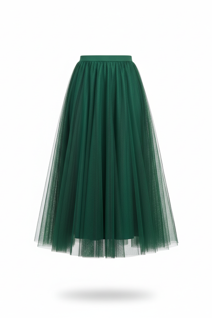 Jupe Mi Longue Patineuse Bouffante