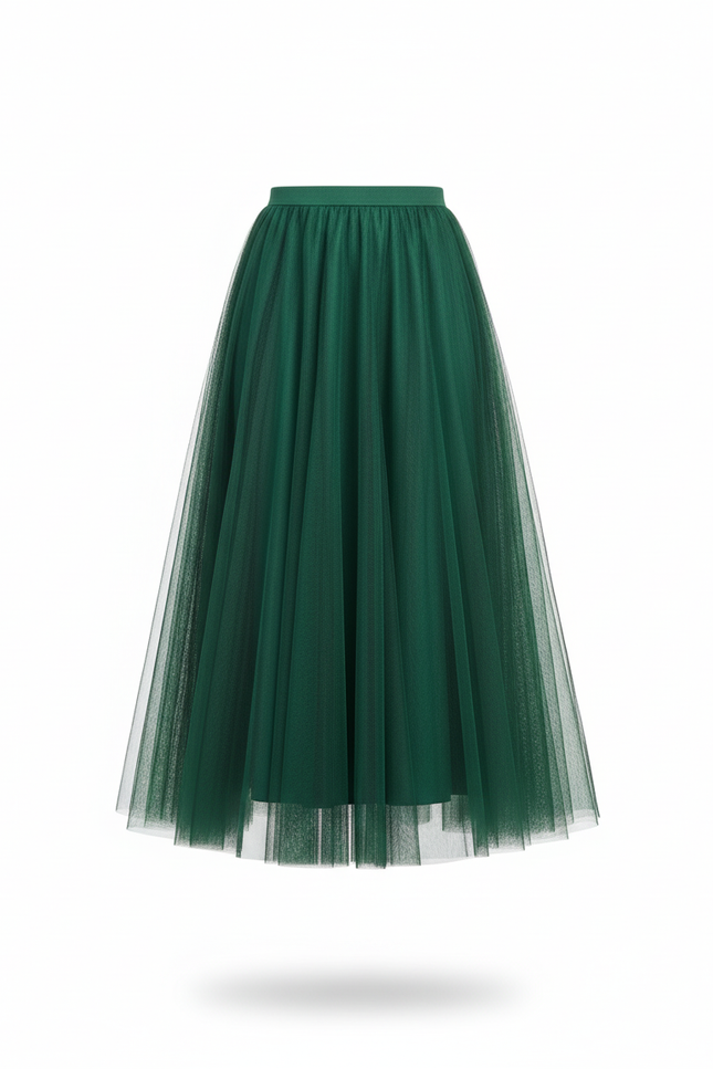 Jupe Mi Longue Patineuse Bouffante