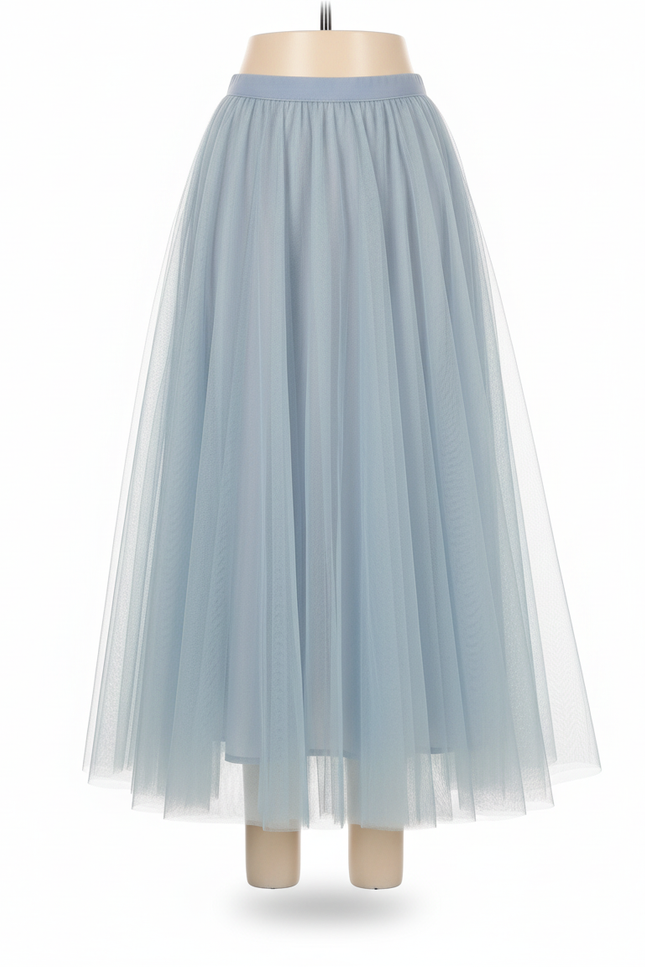 Jupe Patineuse Bleu Ciel Tulle Élégante