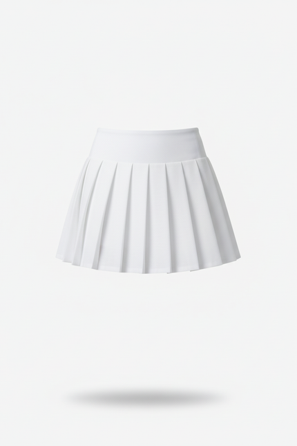 Jupe Patineuse Blanche Plissée Sportive