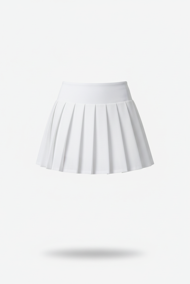 Jupe Patineuse Blanche Plissée Sportive