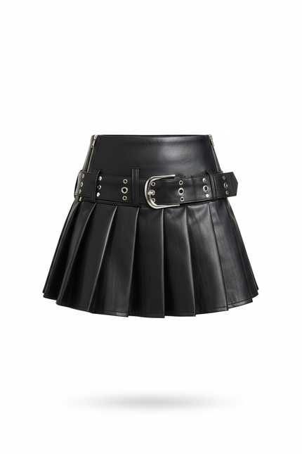 Jupe Patineuse Simili Cuir Grande Taille