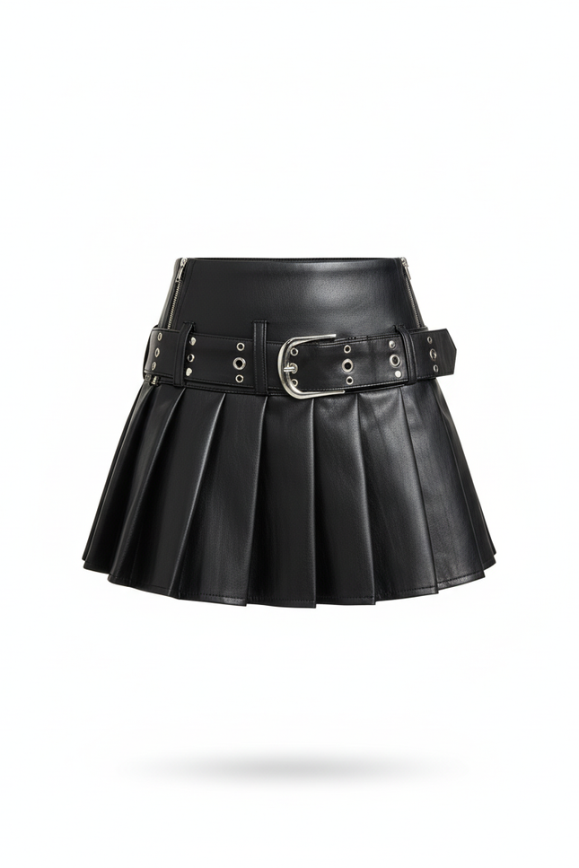 Jupe Patineuse Simili Cuir Grande Taille