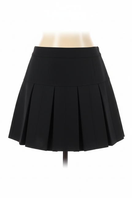 Jupe Patineuse Noire Plissée Chic Raffinée