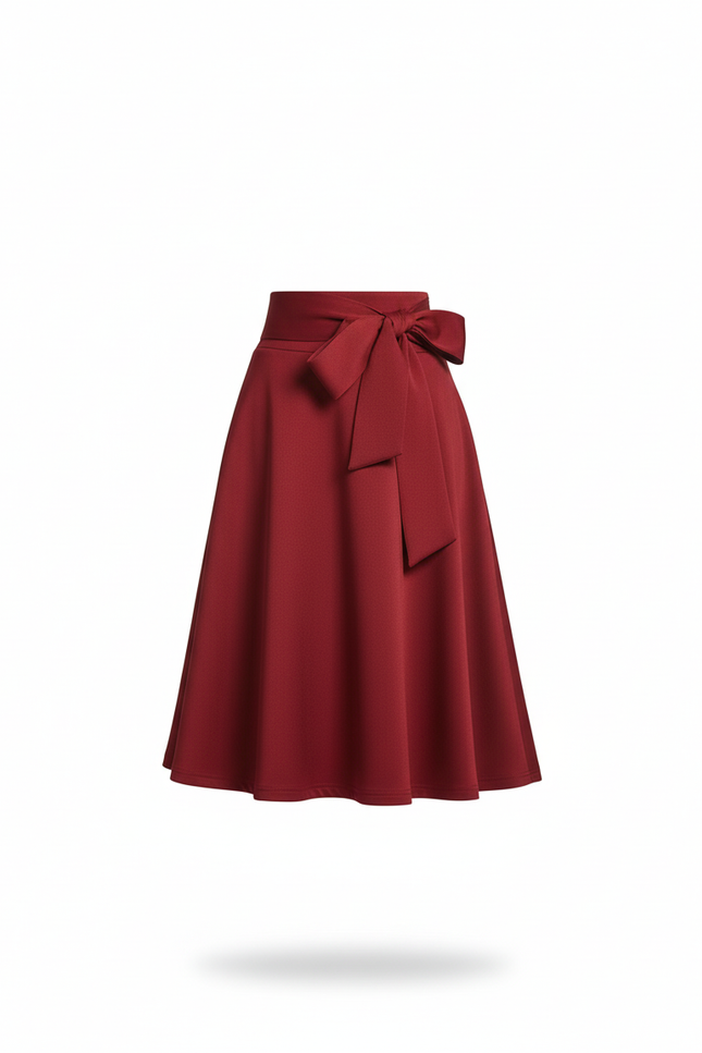 Jupe Patineuse Rouge Bordeaux