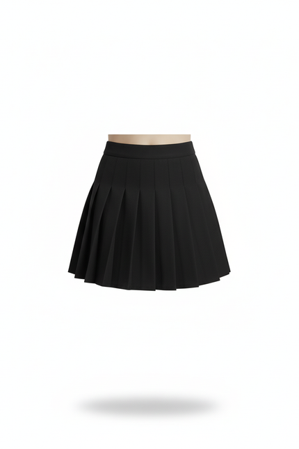 Jupe Patineuse Noire Plissée Chic Féminine