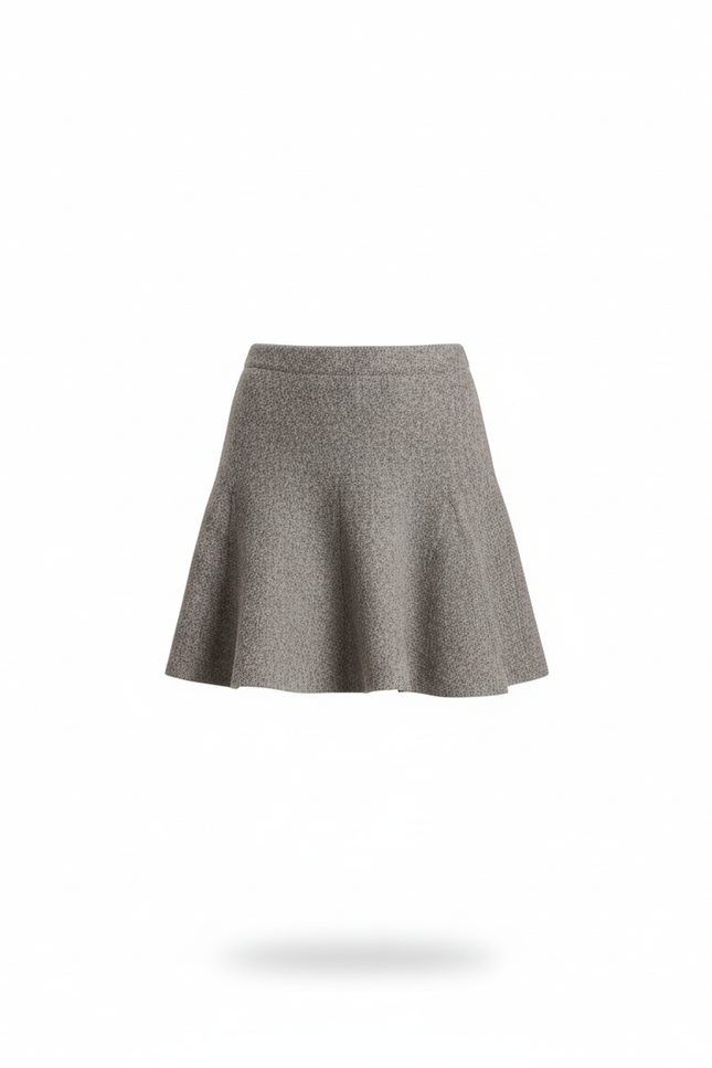 Jupe Patineuse Grise Maille Élégante