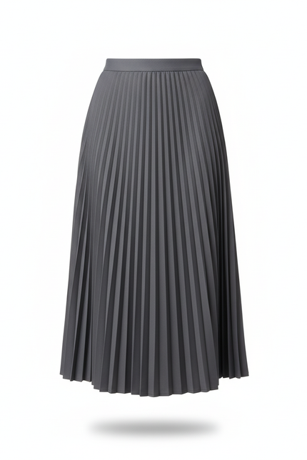Jupe Patineuse Grise Plissée Élégante Moderne