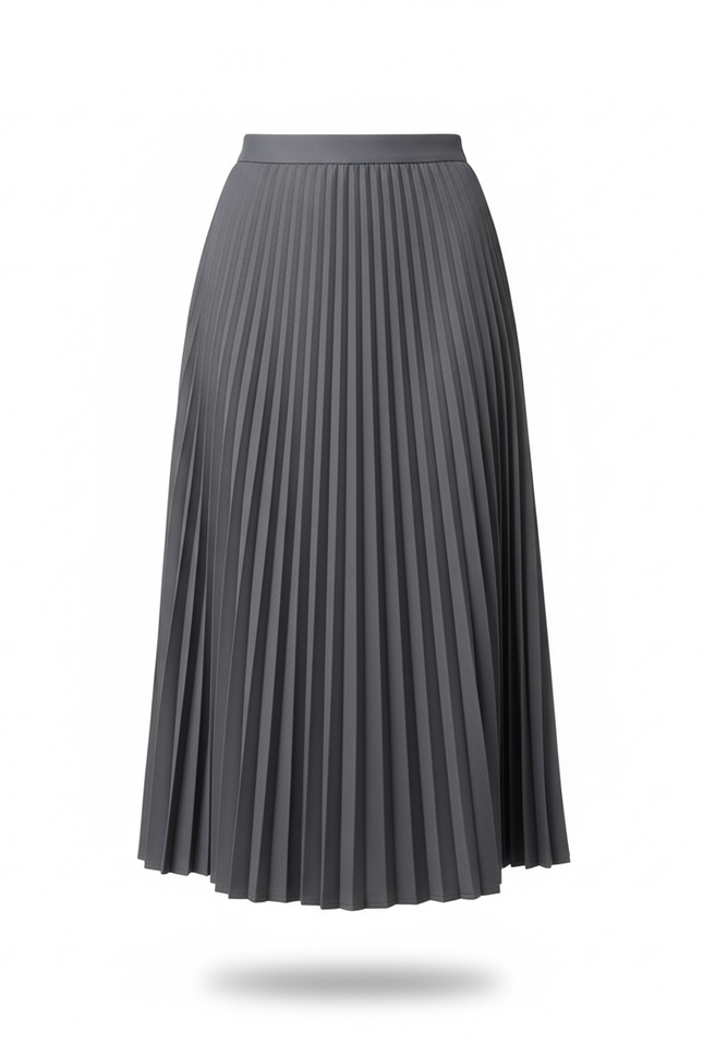 Jupe Patineuse Grise Plissée Élégante Moderne
