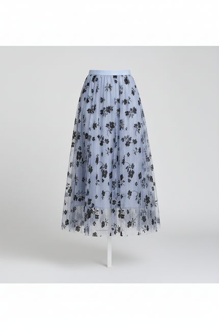 Jupe Patineuse Mi Longue Fleurie