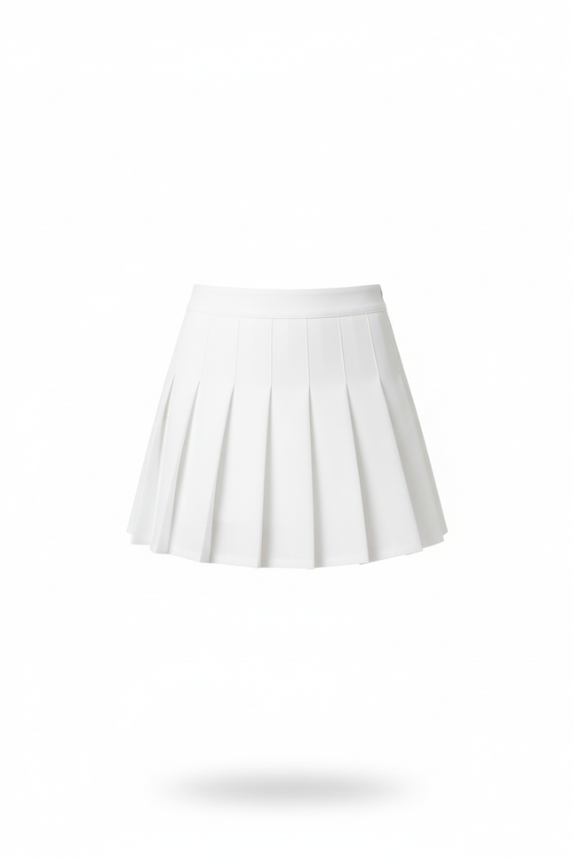 Jupe Patineuse Blanche Plissée Chic Délicate